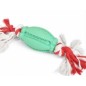 Rubber Toy with Red and White Rope