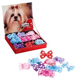 Dog bows with elastic band