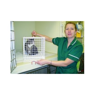 Cage with Restraining Panel