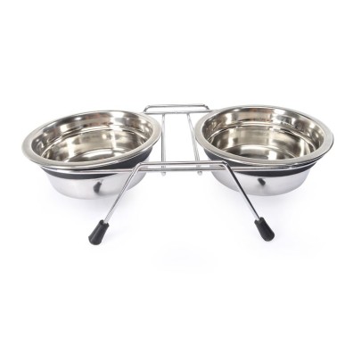 Set Stand with 2 Bowls