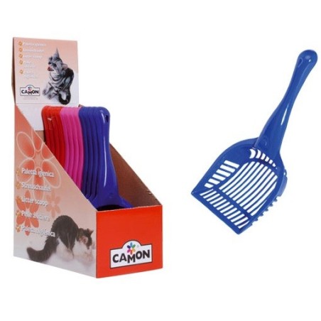 Colored plastic scoop for toilet