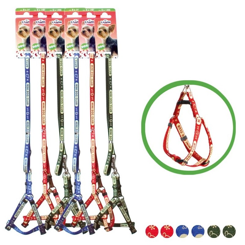 Leash & Harness Set "Mini Dog Club"