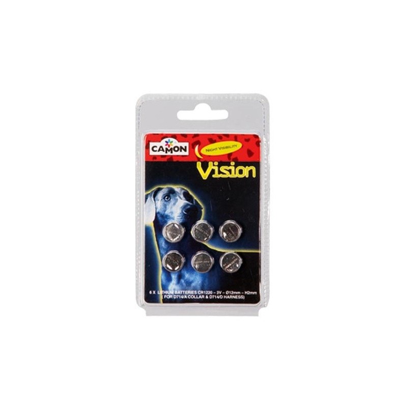 6 batteries for the Collar/Harness with LED 6 batteries for the Collar/Harness with LED