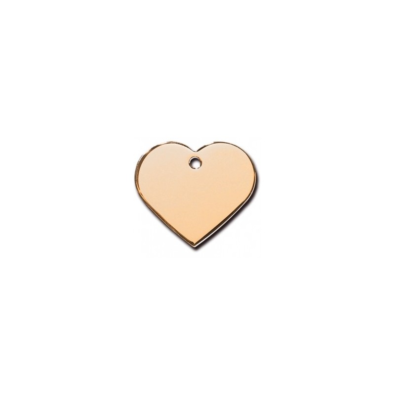 Gold Heart ID Tag  Large 