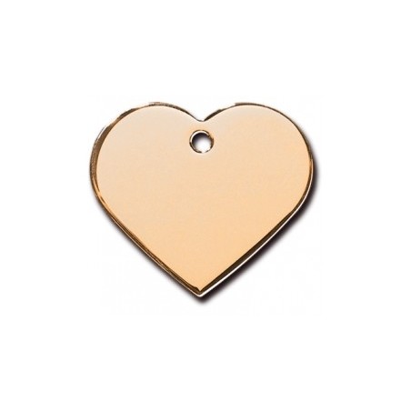 Gold Heart ID Tag  Large 