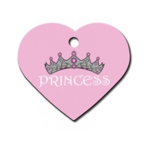 Heart ID Tag Pink Large Princess