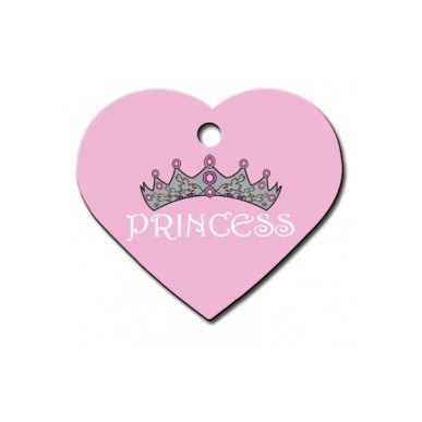 Heart ID Tag Pink Large Princess