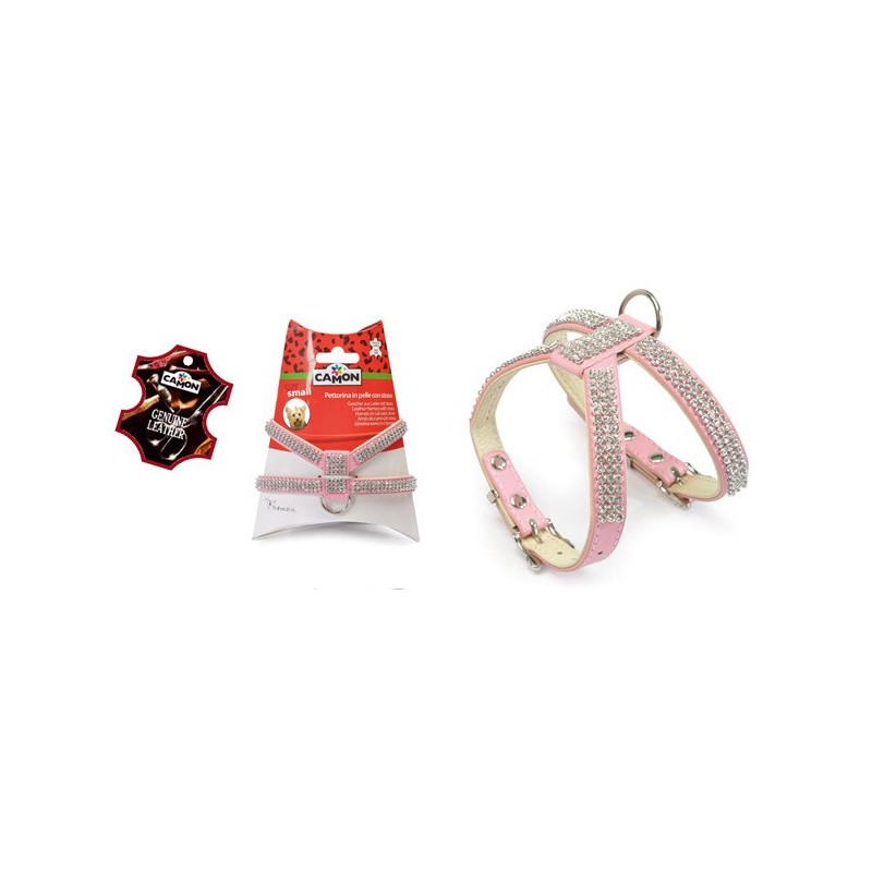 Pink Leather Collar with Strass Pink Leather Collar with Strass
