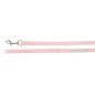 Pink Leather Leash with Strass