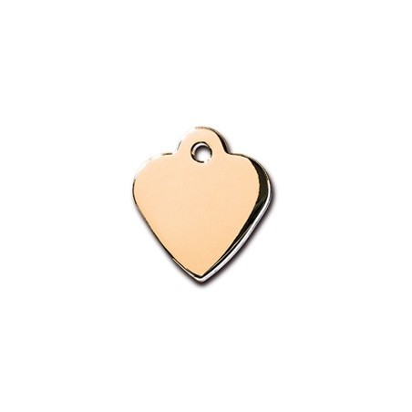Gold Heart ID Tag  Small