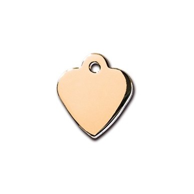 Gold Heart ID Tag  Small