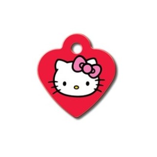 Small Red Heart Tag "Hello Kitty"