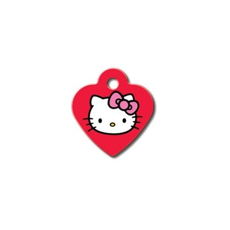 Small Red Heart Tag "Hello Kitty"
