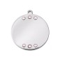 Silver Circle ID Tag with 6 Rhinestones Silver Circle ID Tag with 6 Rhinestones