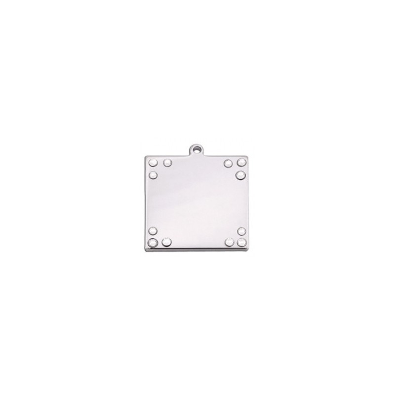 Square ID Tag with Rhinestones Square ID Tag with Rhinestones