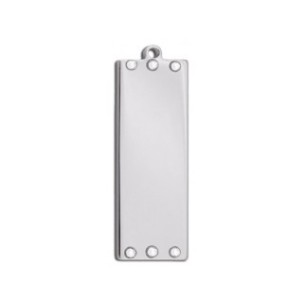 Rectangle ID Tag with Rhinestones