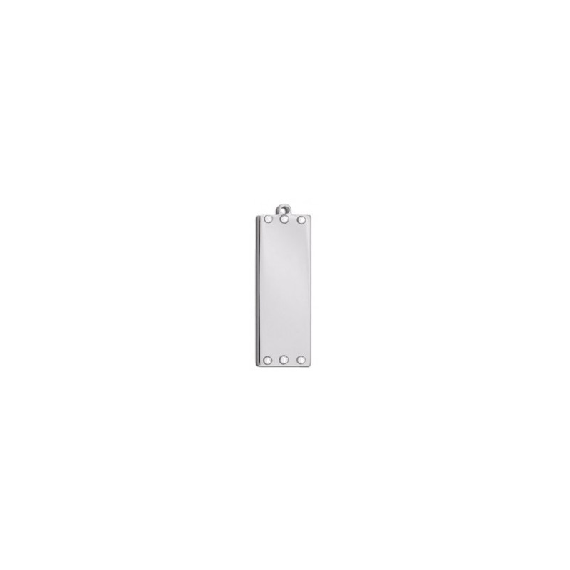 Rectangle ID Tag with Rhinestones Rectangle ID Tag with Rhinestones