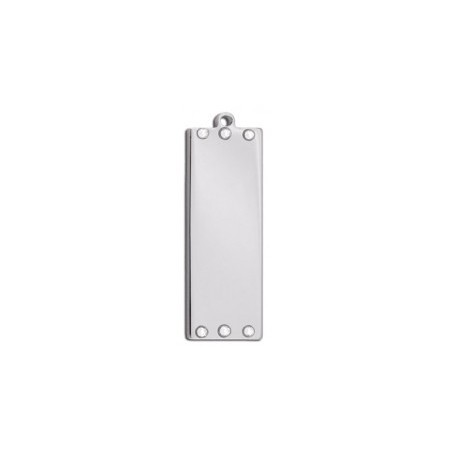 Rectangle ID Tag with Rhinestones