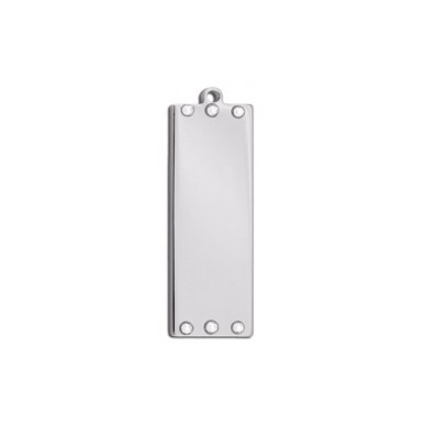 Rectangle ID Tag with Rhinestones