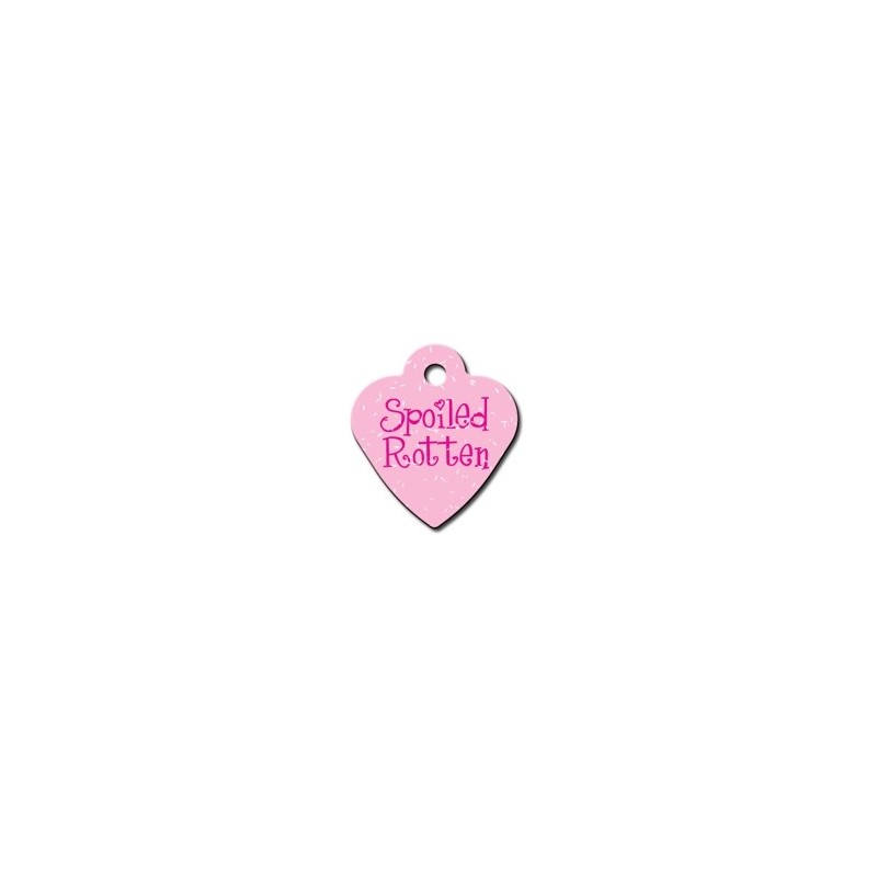 Small Pink Heart Tag "Spoiled Rotten" Small Pink Heart Tag "Spoiled Rotten"
