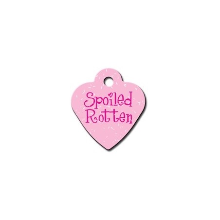 Small Pink Heart Tag "Spoiled Rotten" 