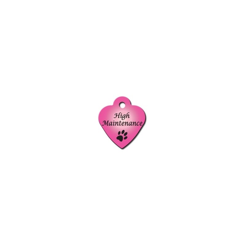 Small Pink Heart Tag with "High Maintenance" Small Pink Heart Tag with "High Maintenance"