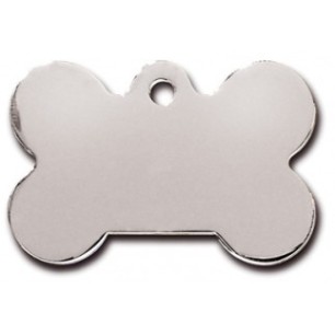 Large Chrome Bone ID Tag