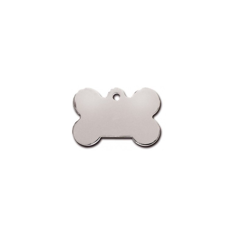 Large Chrome Bone ID Tag Large Chrome Bone ID Tag