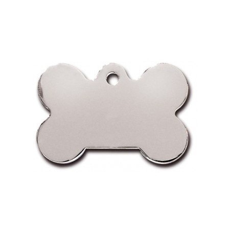 Large Chrome Bone ID Tag
