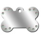 Large Bone ID Tag with Aurora Stones Large Bone ID Tag with Aurora Stones