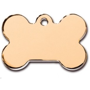 Large Gold  Bone ID Tag  
