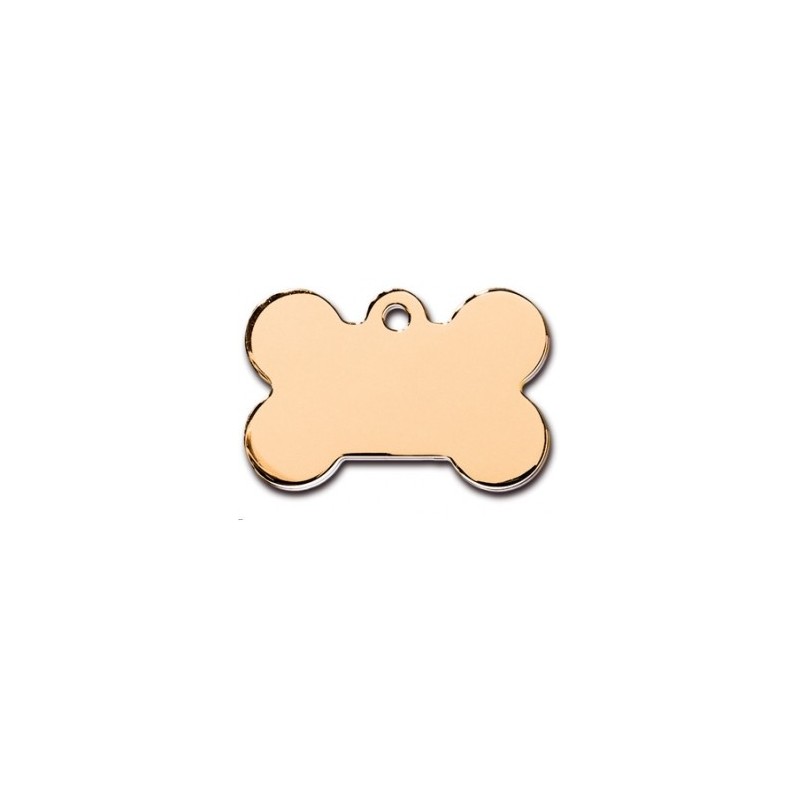 Large Gold Bone ID Tag Large Gold Bone ID Tag