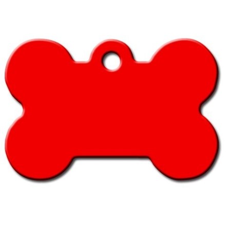 Large Red Bone ID Tag  