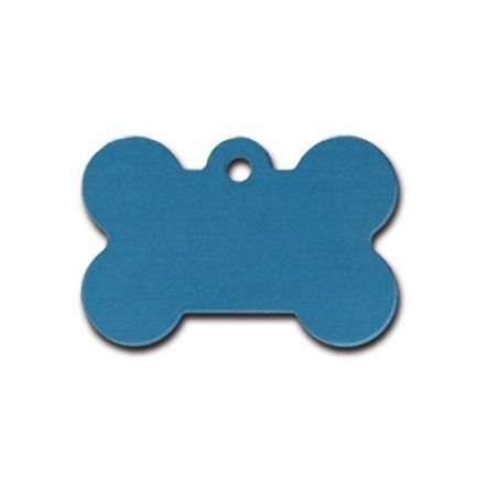 Large Blue Bone ID Tag  