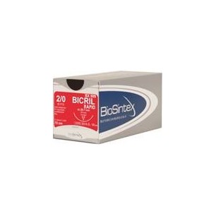 USP 2/0 - Bicril Rapid 3/8 circle reverse cutting 29,7mm