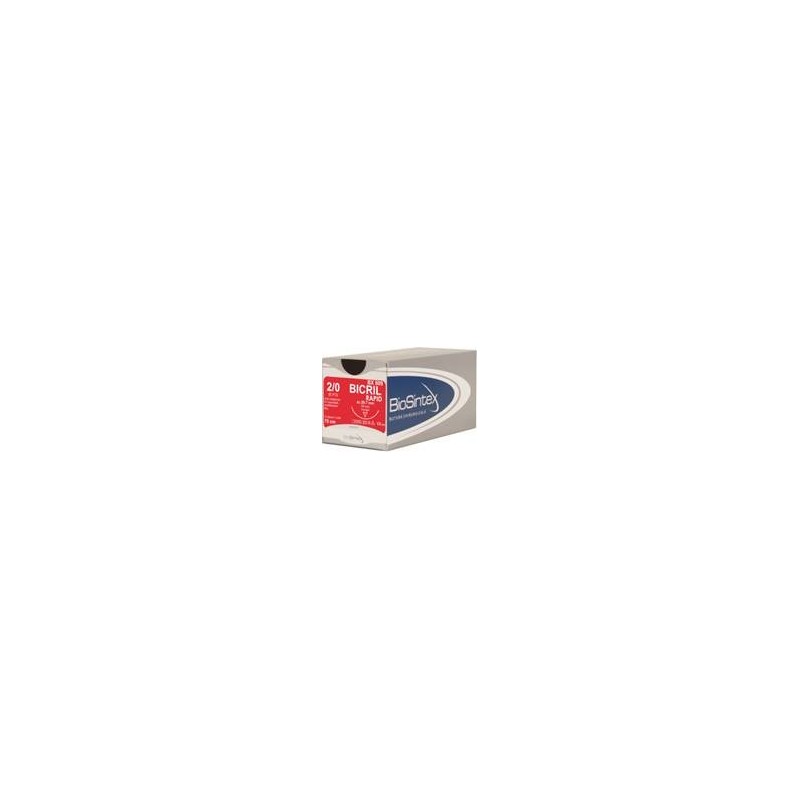 USP 2/0 - Bicril Rapid 3/8 circle reverse cutting 29,7mm USP 2/0 - Bicril Rapid 3/8 circle reverse cutting 29,7mm