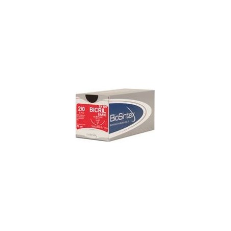 USP 2/0 - Bicril Rapid 3/8 circle reverse cutting 29,7mm