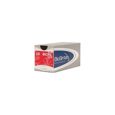 USP 3/0 - Bicril Rapid 3/8 circle reverse cutting 24,3mm