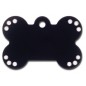 Black Anodized Bone ID Tag with Clear Stones Black Anodized Bone ID Tag with Clear Stones