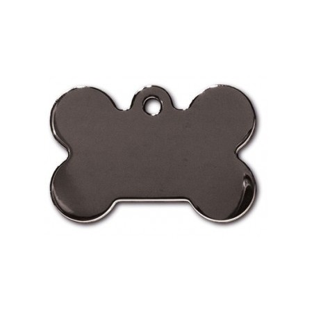 Smokey Black Bone ID Tag  