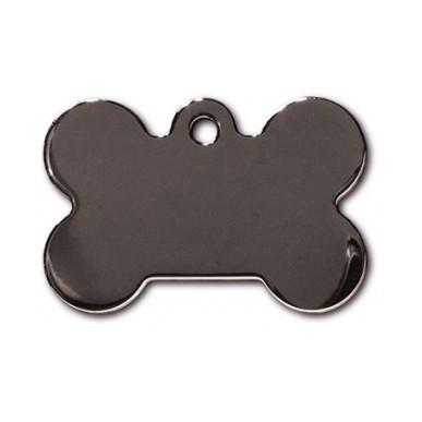 Smokey Black Bone ID Tag  