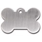 Large Brushed Chrome Bone ID Tag Large Brushed Chrome Bone ID Tag