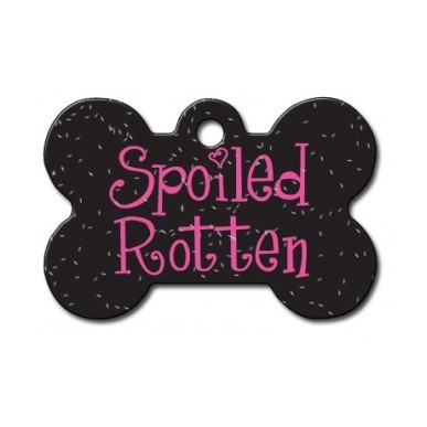Large Bone ID Tag "Spoiled Rotten"