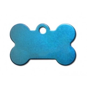 Small Bone Blue Anodized ID Tag
