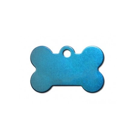 Small Bone Blue Anodized ID Tag