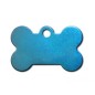 Small Bone Blue Anodized ID Tag Small Bone Blue Anodized ID Tag