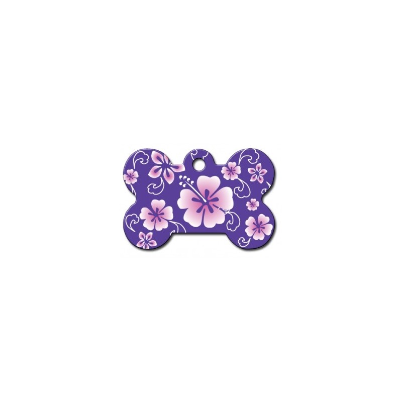 Large Bone ID Tag Hawaiian Purple Large Bone ID Tag Hawaiian Purple