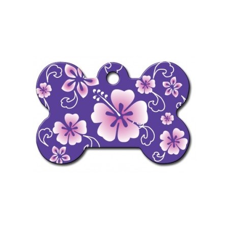 Large Bone ID Tag Hawaiian Purple