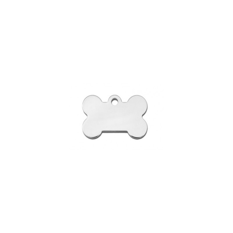 Small Chrome Bone ID Tag Small Chrome Bone ID Tag