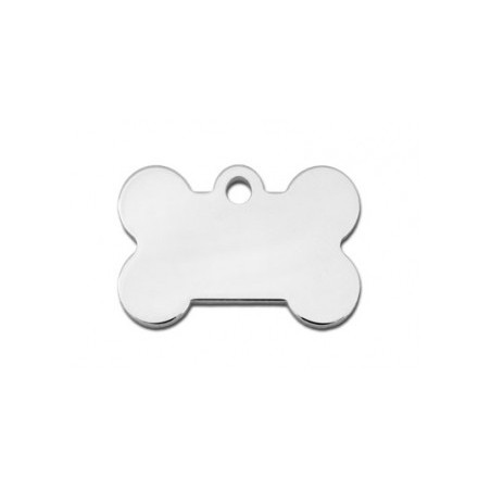 Small Chrome Bone ID Tag